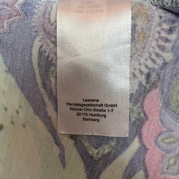 Lascana for Venus Women's V-Neck Pink/Blue/Purple Paisley Tunic Dress Size M - Picture 8 of 9